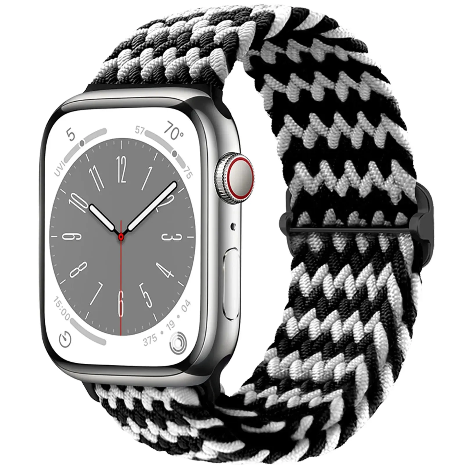 Strap for Apple Watch band 44mm 45mm 49mm 42mm 40mm 41mm 46mm Elastic Braided Solo bracelet correa Series 9 10 8 7 6 5 SE Ultra