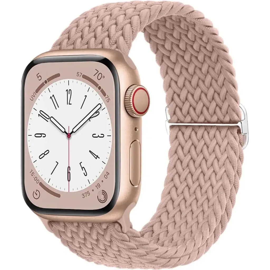 Strap for Apple Watch band 44mm 45mm 49mm 42mm 40mm 41mm 46mm Elastic Braided Solo bracelet correa Series 9 10 8 7 6 5 SE Ultra