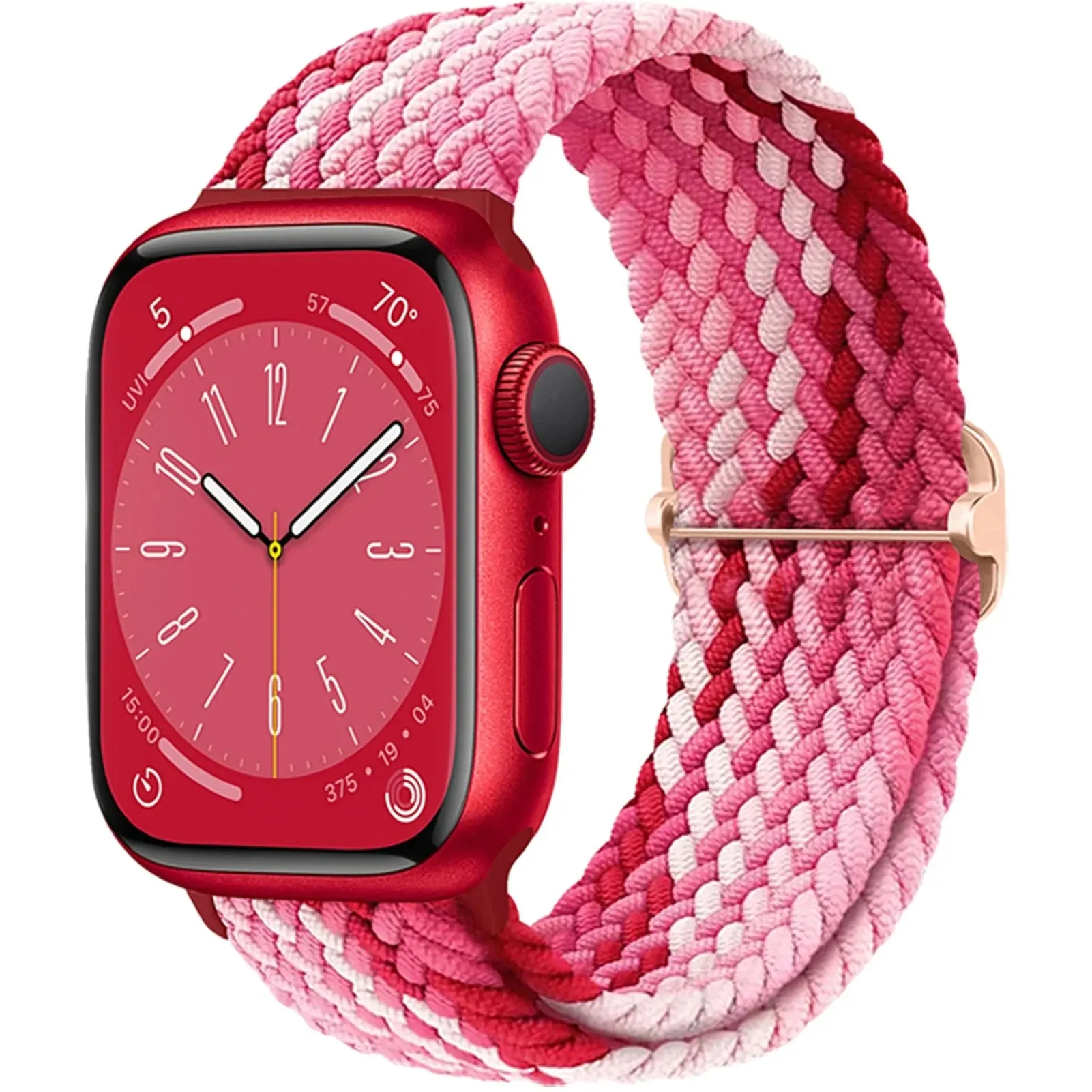 Strap for Apple Watch band 44mm 45mm 49mm 42mm 40mm 41mm 46mm Elastic Braided Solo bracelet correa Series 9 10 8 7 6 5 SE Ultra
