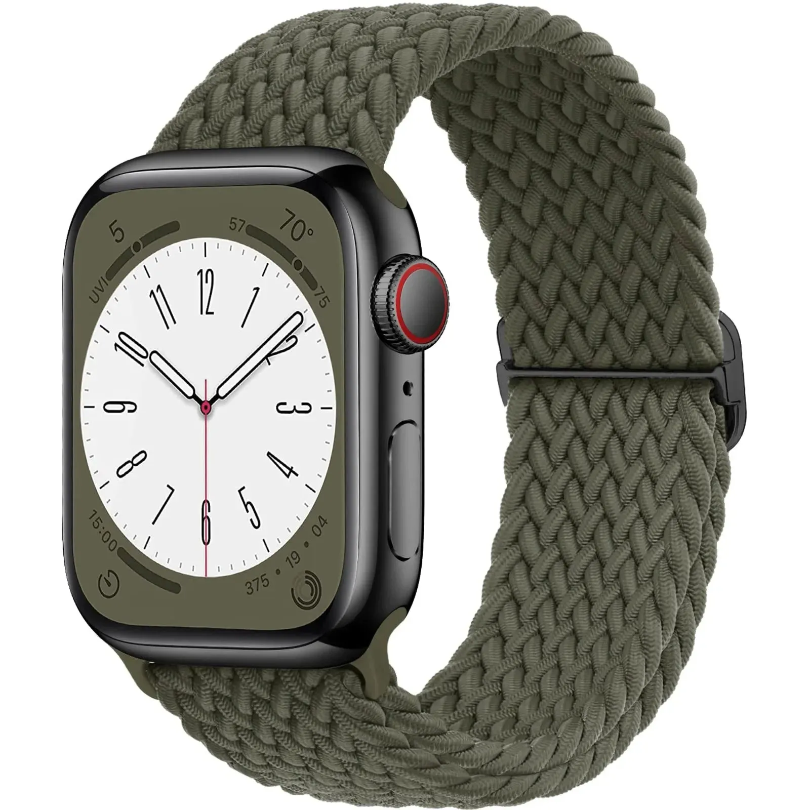 Strap for Apple Watch band 44mm 45mm 49mm 42mm 40mm 41mm 46mm Elastic Braided Solo bracelet correa Series 9 10 8 7 6 5 SE Ultra