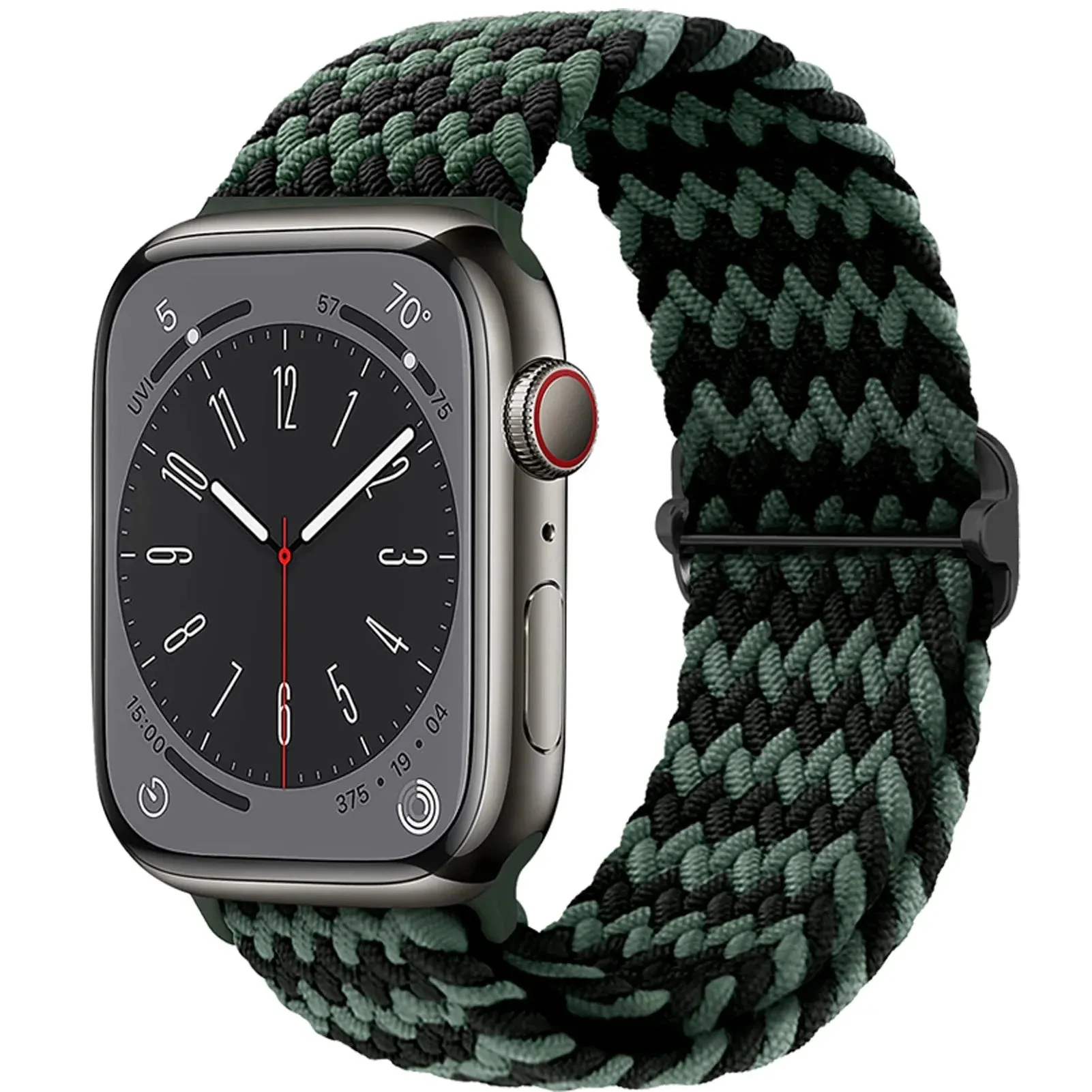 Strap for Apple Watch band 44mm 45mm 49mm 42mm 40mm 41mm 46mm Elastic Braided Solo bracelet correa Series 9 10 8 7 6 5 SE Ultra
