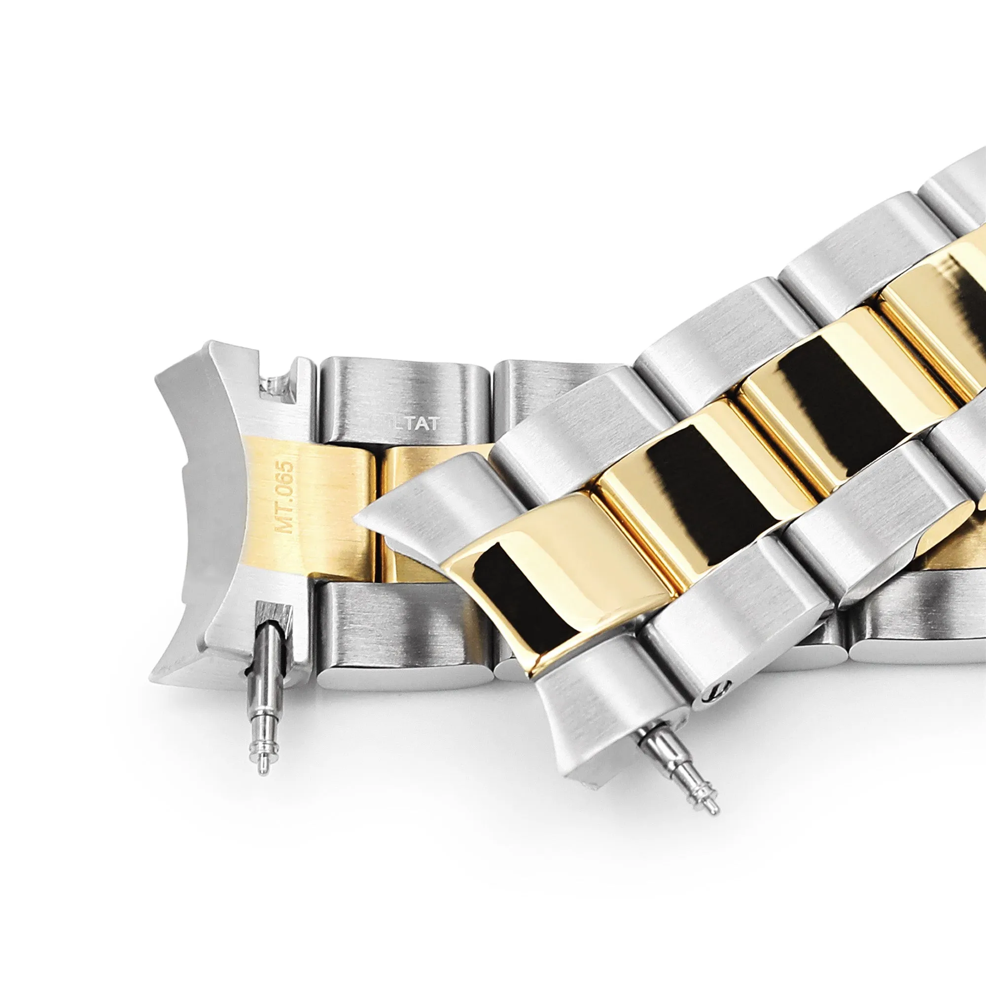Super-O Boyer compatible with Seiko Alpinist SARB017   Two Tone IP Gold SUB Clasp