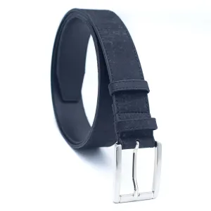 Sustainable Black Cork Leather Belt for Everyday Style