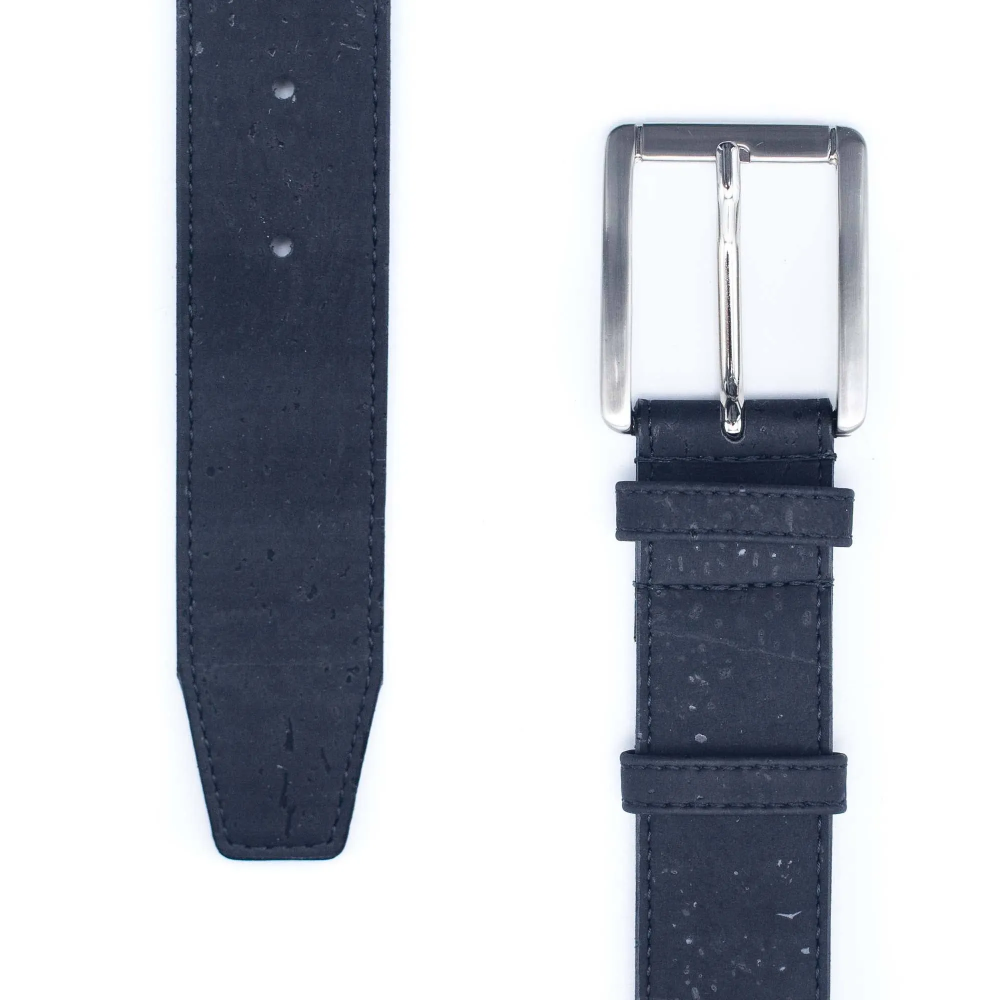 Sustainable Black Cork Leather Belt for Everyday Style