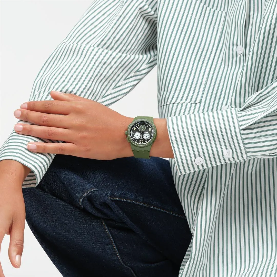 Swatch Nothing Basic About Green Quartz Watch