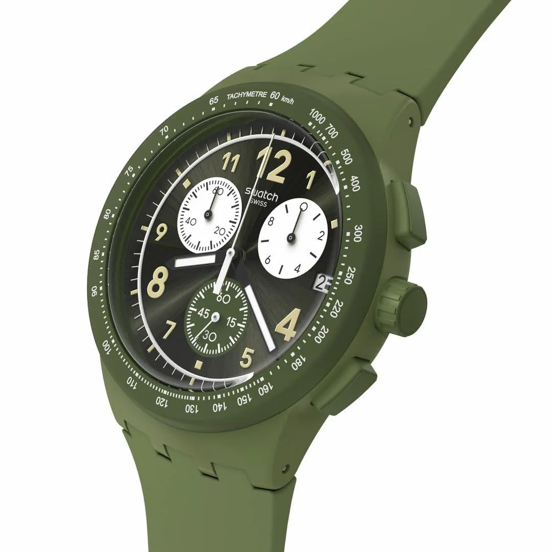 Swatch Nothing Basic About Green Quartz Watch