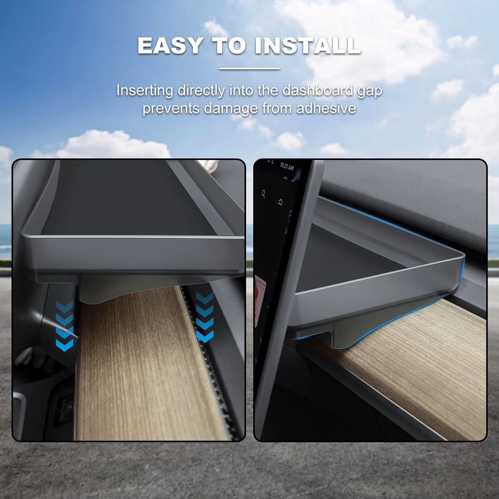 Upgrade Behind Screen Storage Box for 2021-2023 Tesla Model 3 and 2021-2024 Model Y Accessories