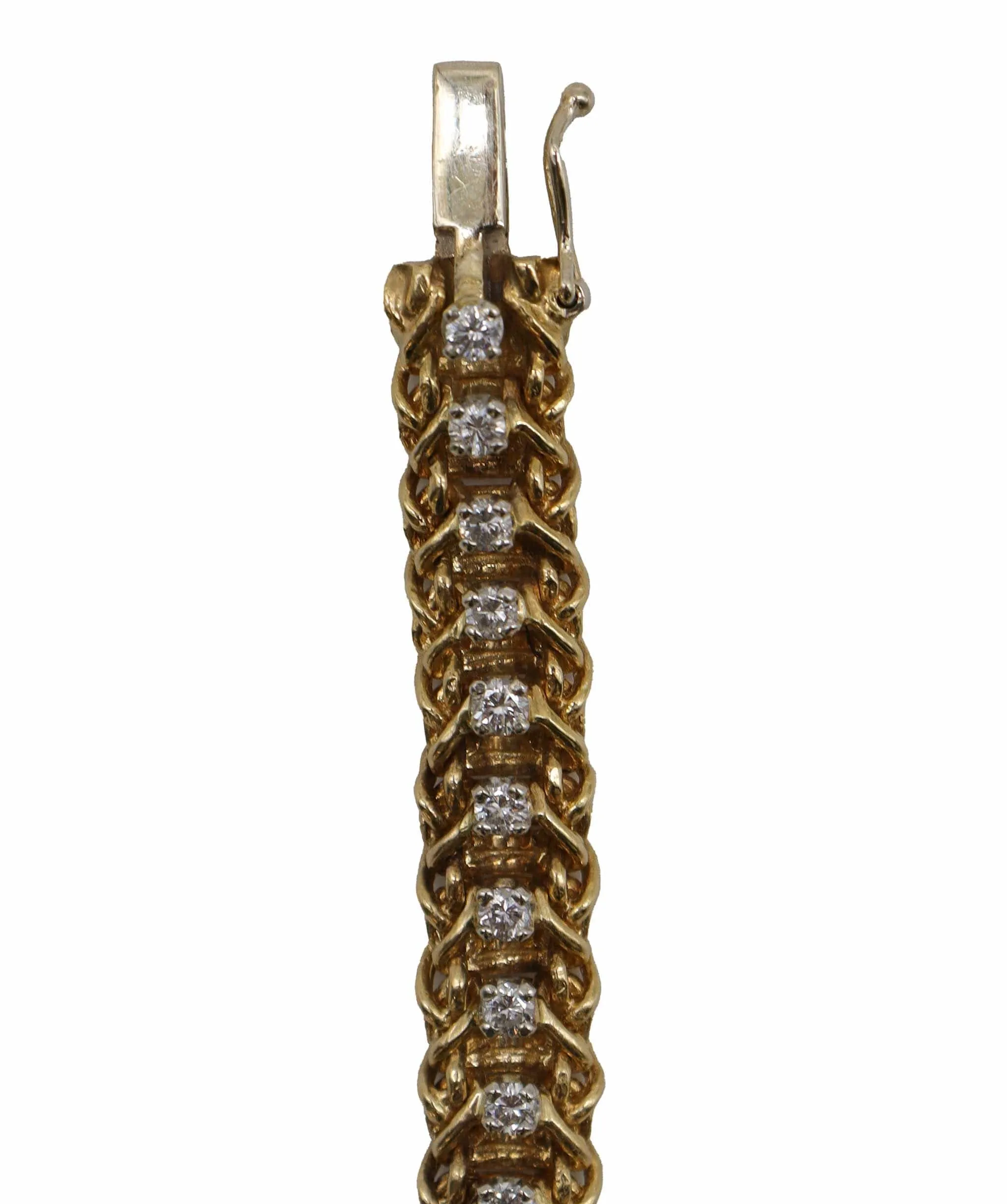 Vintage Flexible 18k Yellow Gold Diamond Bracelet LV055 DXBS2507