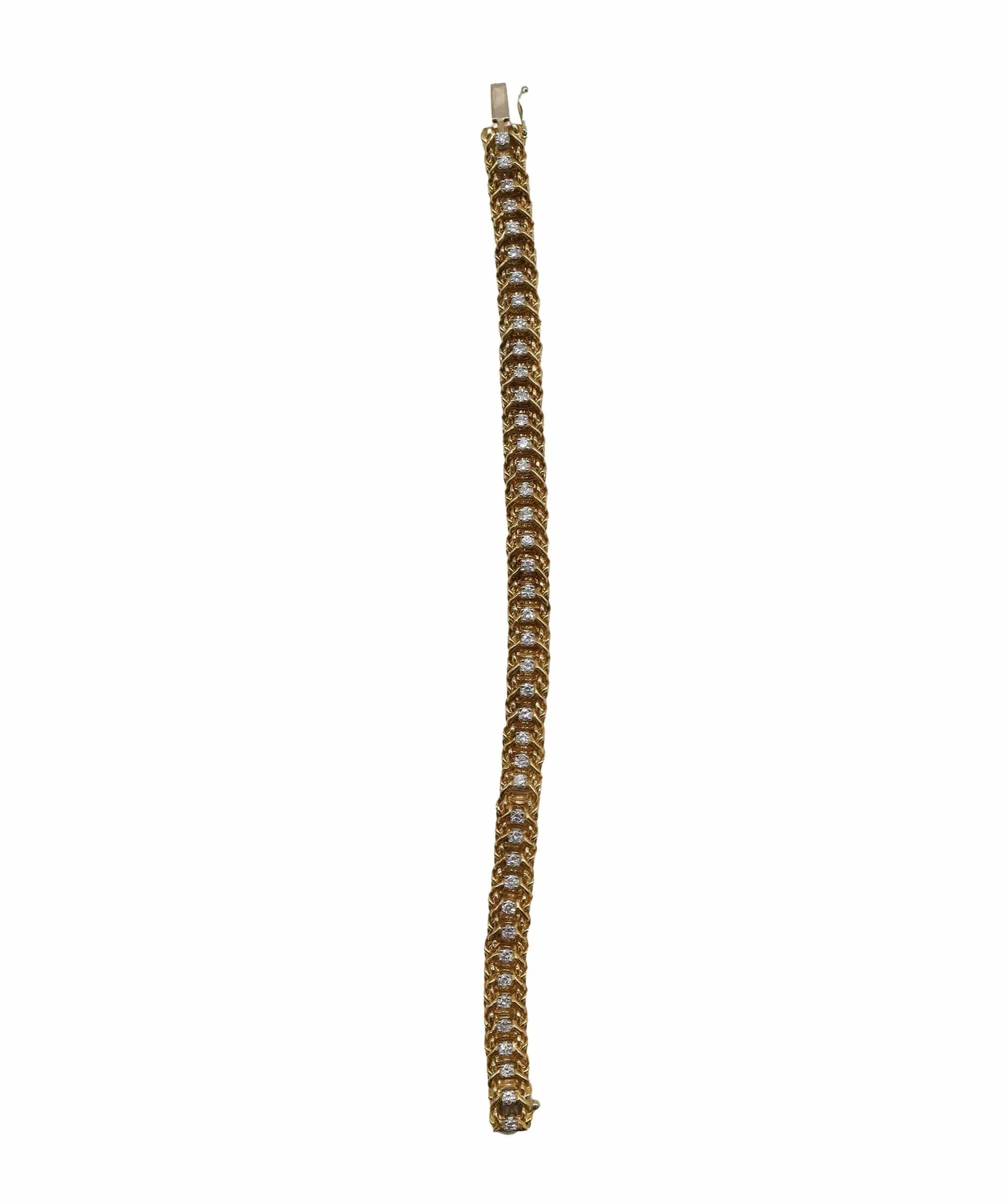 Vintage Flexible 18k Yellow Gold Diamond Bracelet LV055 DXBS2507