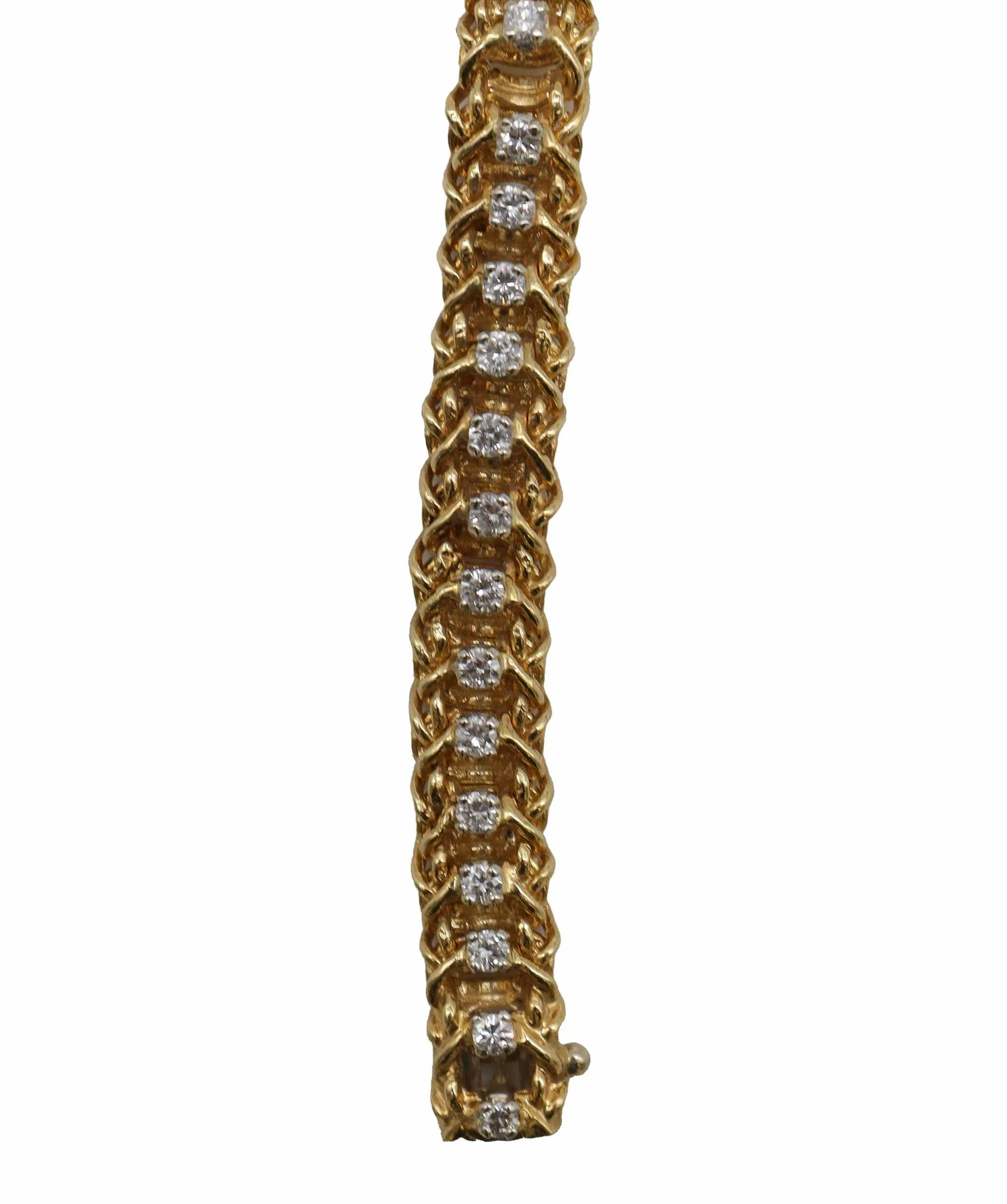 Vintage Flexible 18k Yellow Gold Diamond Bracelet LV055 DXBS2507