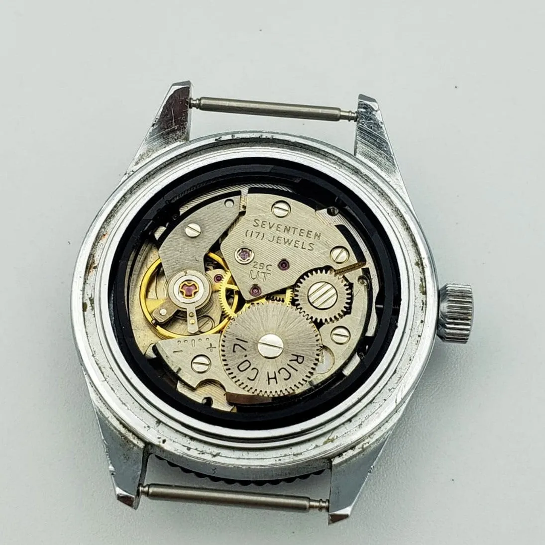 Vintage SEIKO Mickey Mouse Military Style Dive Wristwatch Swiss Cal. UTC 29 17J