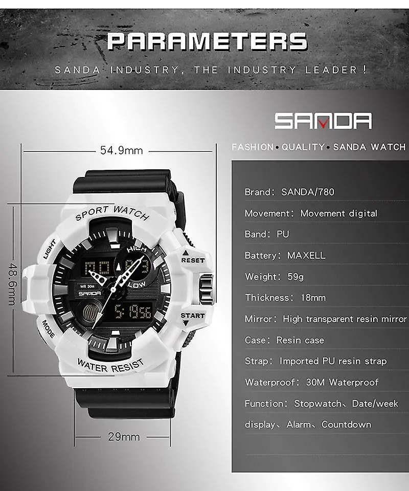 Watches sports men's watches luxury led digital black