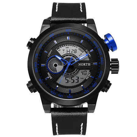 Waterproof Dual Display Sports Watch For Men