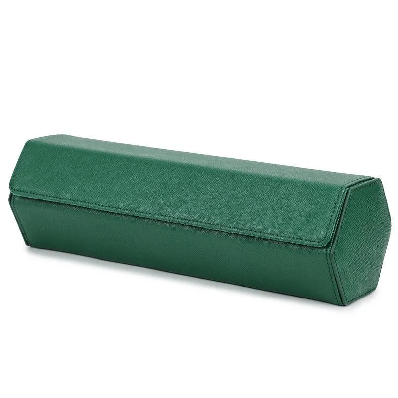 Woosir Trend Leather Watch Roll Case for 4 Watches