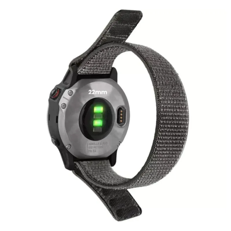 Xtreme Xccessories 20mm Nylon Stretch Replacement Watch Strap For Garmin Fenix 5S, 5S Plus, 6S, 7S & More